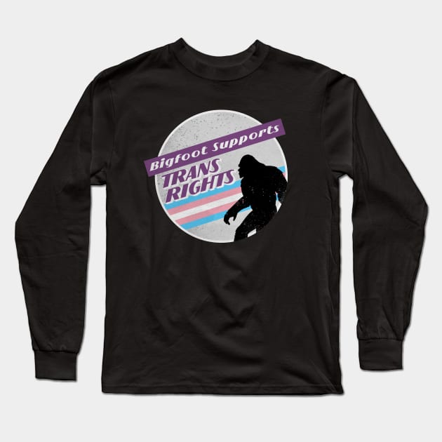 Trans Pride Bigfoot Long Sleeve T-Shirt by creepvrs